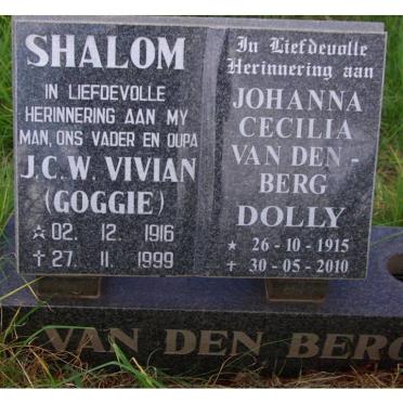 BERG J.C.W. Vivian, van den 1916-1999 &amp; Johanna Cecilia 1915-2010