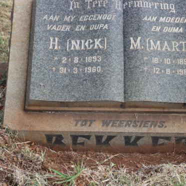 BEKKER H. 1893-1960 &amp; M. 1897-1963