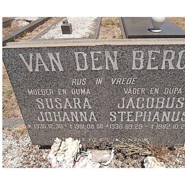 BERG Jacobus Stephanus, van den 1930-1982 &amp; Susara Johanna 1930-1981