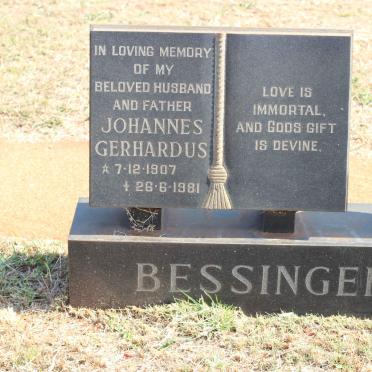 BESSINGER Johannes Gerhardus 1907-1981
