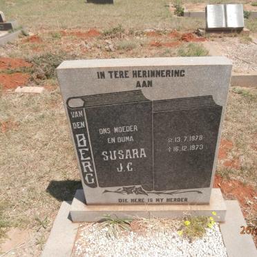 BERG Susara J.C., van den 1878-1973