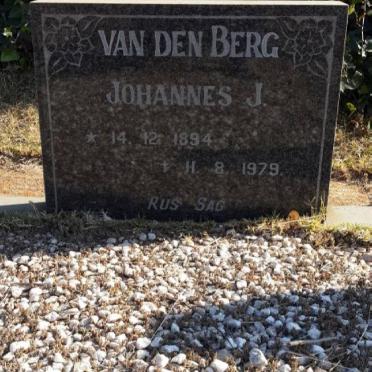 BERG Johannes J., van den 1894-1979