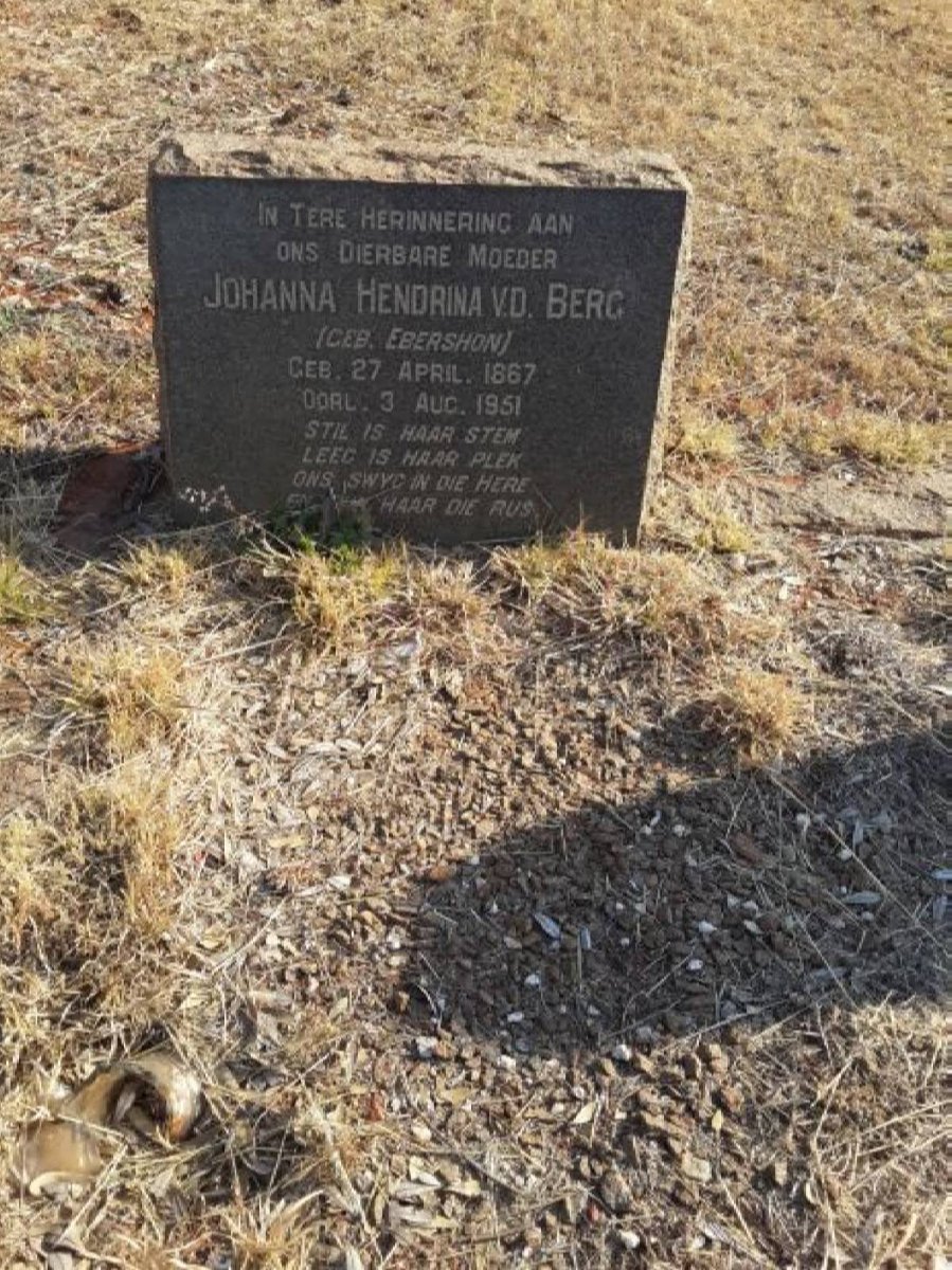 BERG Johanna Hendrina, v.d. nee EBERSHON 1867-1951