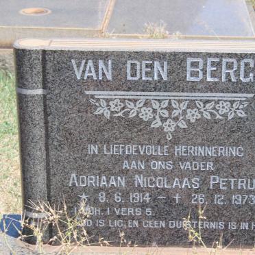 BERGH Adriaan Nicolaas Petrus, van den 1914-1973