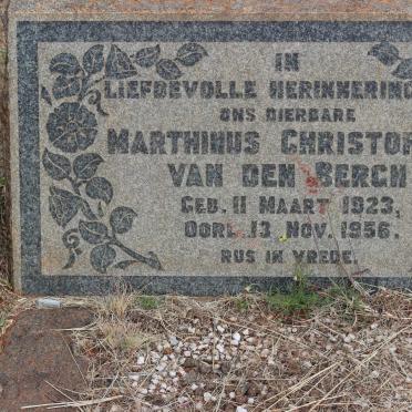 BERGH Marthinus Christoffel, van den 1923-1956