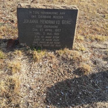 BERG Johanna Hendrina, v.d. nee EBERSHON 1867-1951