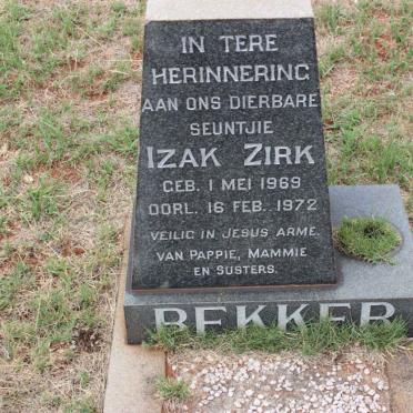 BEKKER Izak Zirk 1969-1972