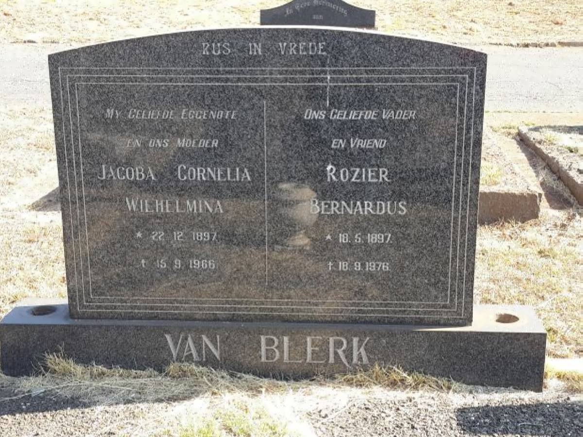 BLERK Rozier Bernardus, van 1897-1976 &amp; Jacoba Cornelia Wilhelmina 1897-1966