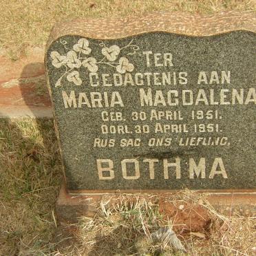 BOTHMA Maria Magdalena 1951-1951
