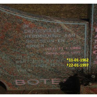 BOTES Francois 1962-1997