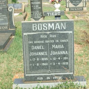 BOSMAN Daniel Johannes 1895-1966 &amp; Maria Johanna 1911-1978
