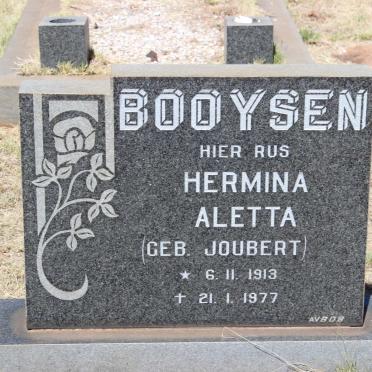 BOOYSEN Hermina Aletta nee JOUBERT 1913-1977