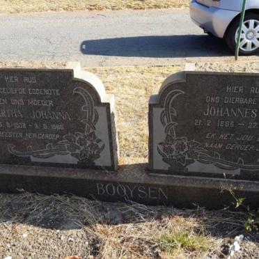BOOYSEN Johannes A.J. 1886-1967 &amp; Martha Johanna 1902-1986