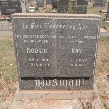 BOSMAN Kobus 1928-1973 &amp; Kay 1927-1977