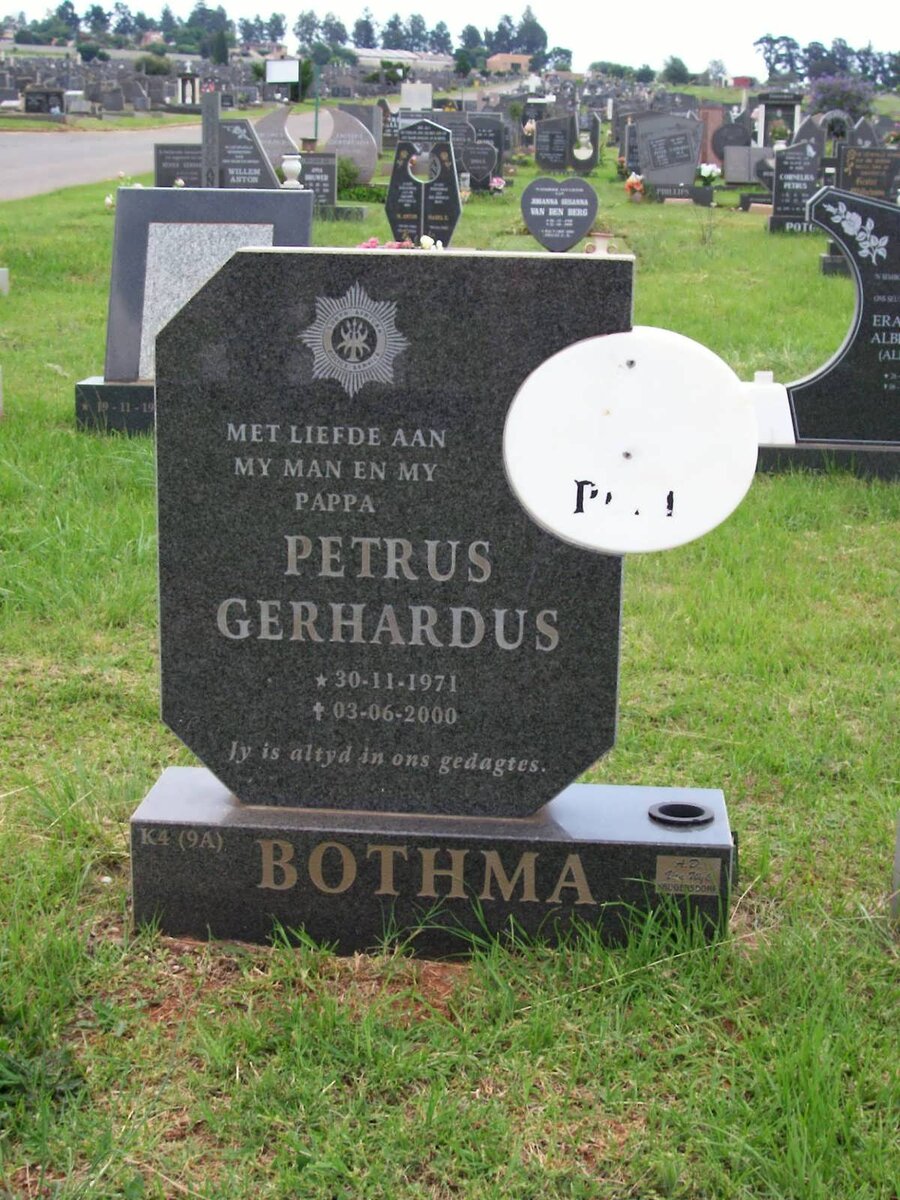 BOTHMA Petrus Gerhardus 1971-2000