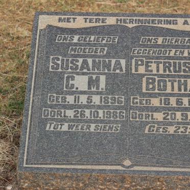 BOTHA Petrus J. 1884-1951 &amp; Susan C.M. 1896-1986