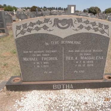 BOTHA Michael Fredruk 1895-1973 &amp; Heila Magdalena 1899-1978