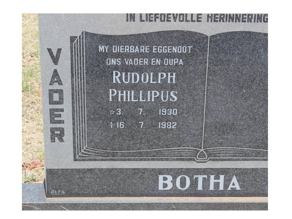 BOTHA Rudolph Phillipus 1930-1982