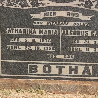BOTHA Jacobus Casparus 1871-1957 &amp; Catharina Maria 1876-1956