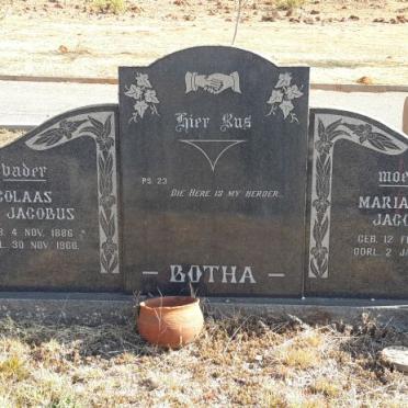 BOTHA Nicolaas Jacobus 1886-1966 &amp; Maria Jacomina 1893-1969