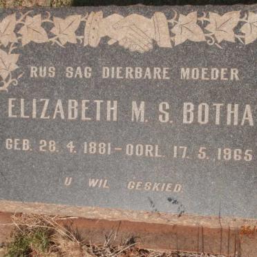 BOTHA Elizabeth M.S. 1881-1965
