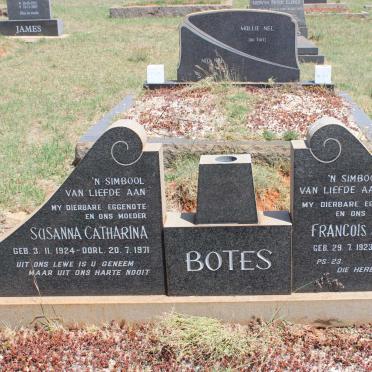 BOTES Francois Jacobus 1923-1994 &amp; Susanna Catharina 1924-1971