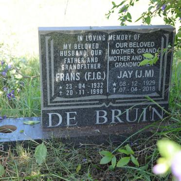 BRUIN F.J.G. 1932-1998 &amp; J.M.1929-2018