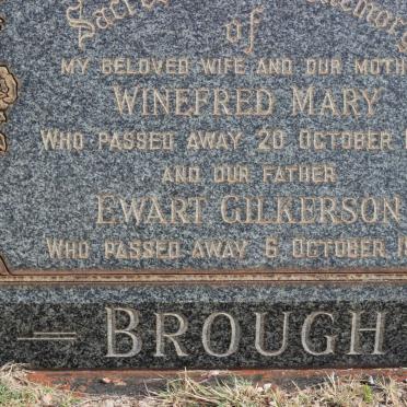 BROUGH Ewart Gilkerson -1962 &amp; Winefred Mary -1960