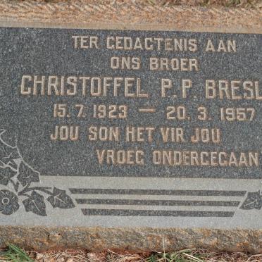BRESLER Christoffel P.P. 1923-1957