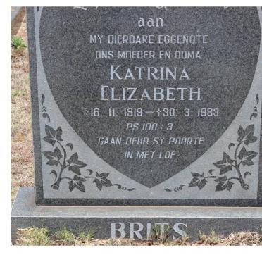 BRITS Katrina Elizabeth 1919-1983