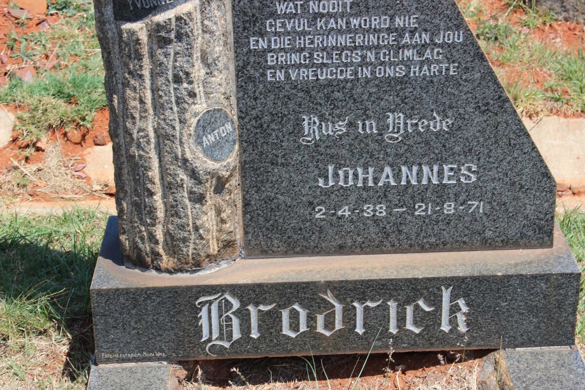 BRODRICK Johannes 1938-1971