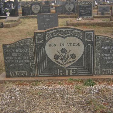 BRITS Daniel Rudolf 1896-1958 &amp; Maria Elizabeth 1901-1969