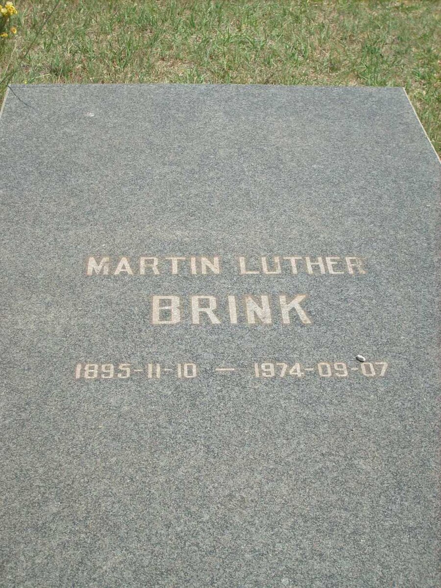 BRINK Martin Luther 1895-1974 &amp; Johanna Catharina 1902-1974