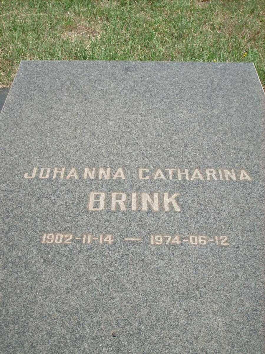 BRINK Martin Luther 1895-1974 &amp; Johanna Catharina 1902-1974