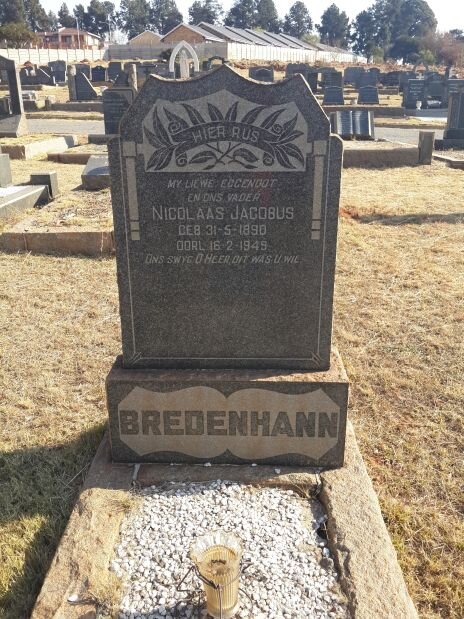 BREDENHANN Nicolaas Jacobus 1890-1949