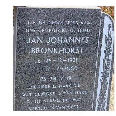 BRONKHORST Jan Johannes 1921-2003