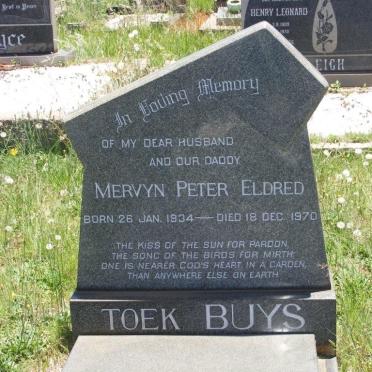 BUYS Mervyn Peter Eldred 1934-1970