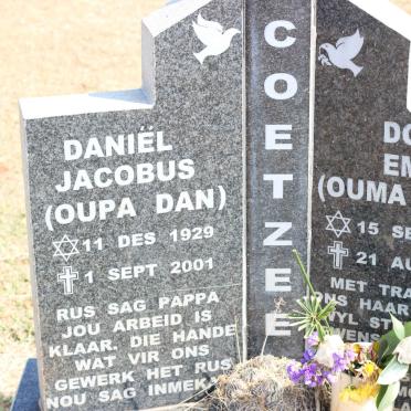 COETZEE Daniël Jacobus 1929-2001 &amp; Doris Emily 1934-2005