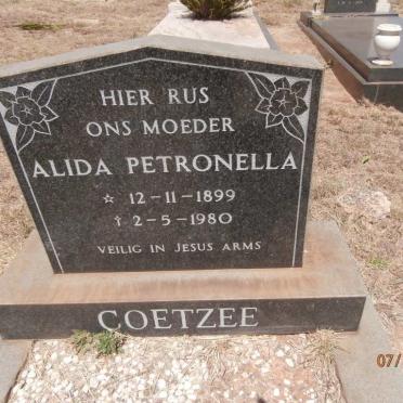 COETZEE Alida Petronella 1899-1980
