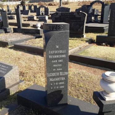 COETZEE Elizabeth Helena Magaretha 1892-1981