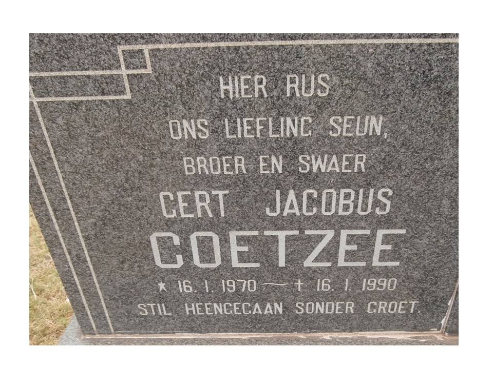 COETZEE Gert Jacobus 1970-1990