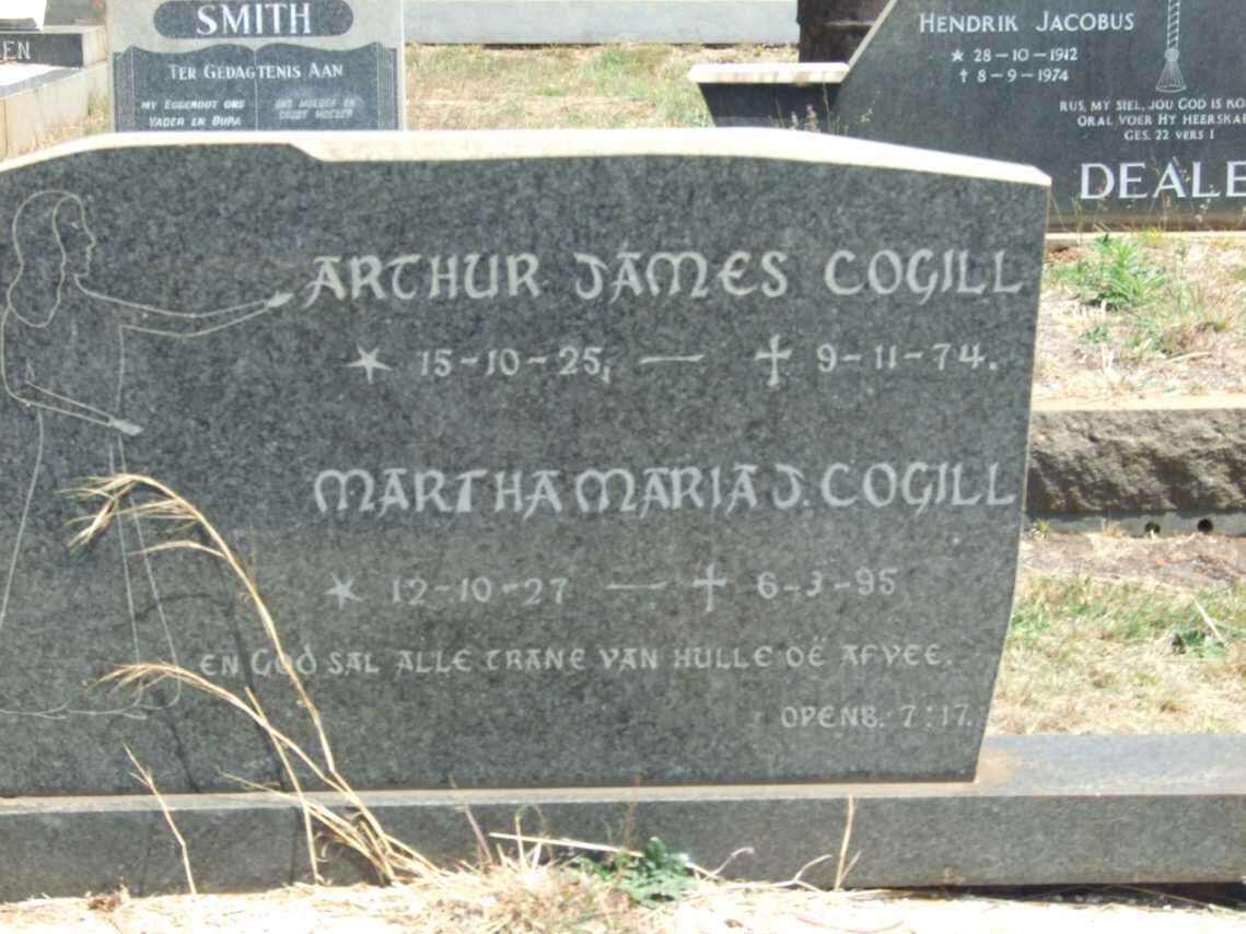 COGHILL Arthur James 1925-1974 &amp; Martha Maria J. 1927-1995