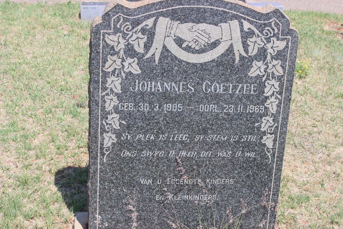 COETZEE Johannes 1905-1969