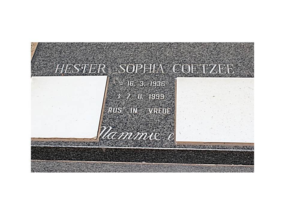 COETZEE Hester Sophia 1936-1999
