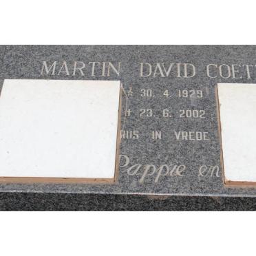 COETZEE Martin David 1929-2002