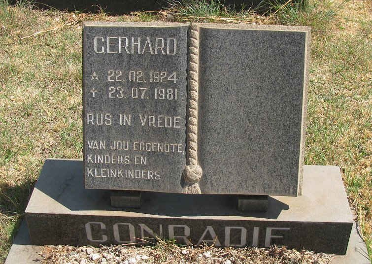 CONRADIE Gerhard 1924-1981