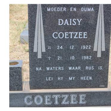 COETZEE Daisy 1922-1982