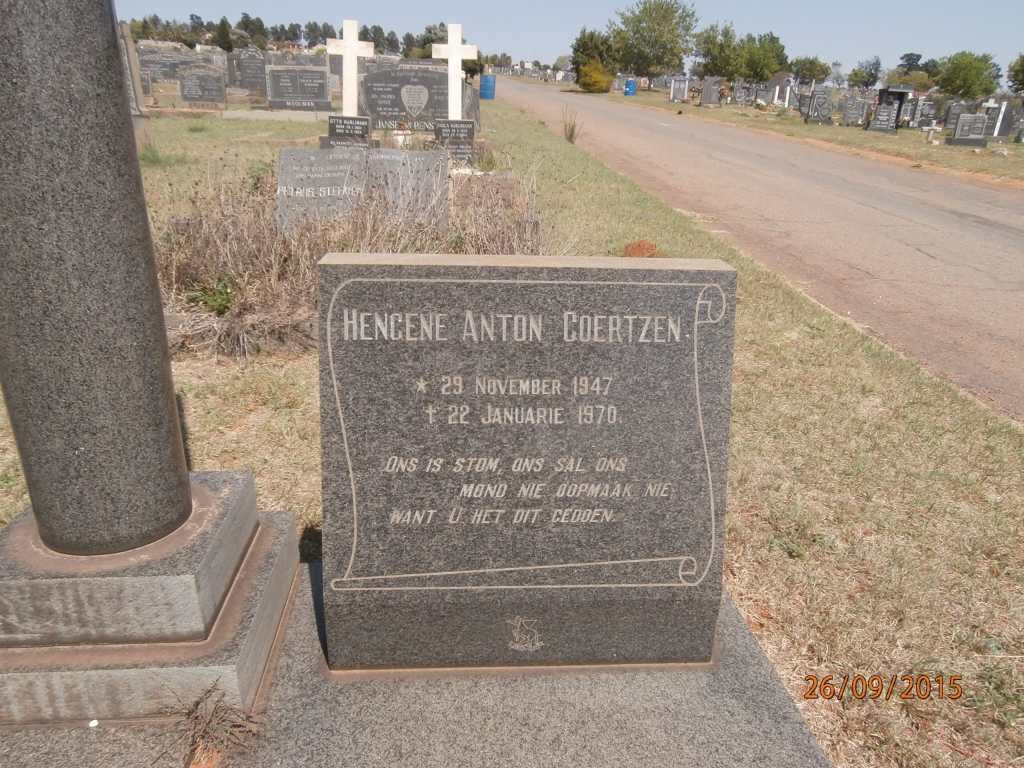 COERTZEN Hengene Anton 1947-1970