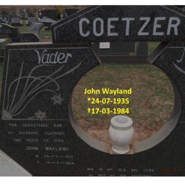 COETZER John Wayland 1935-1984