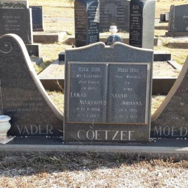 COETZEE Lukas Marthinus 1894-1967 &amp; Sarah Johanna 1895-1977